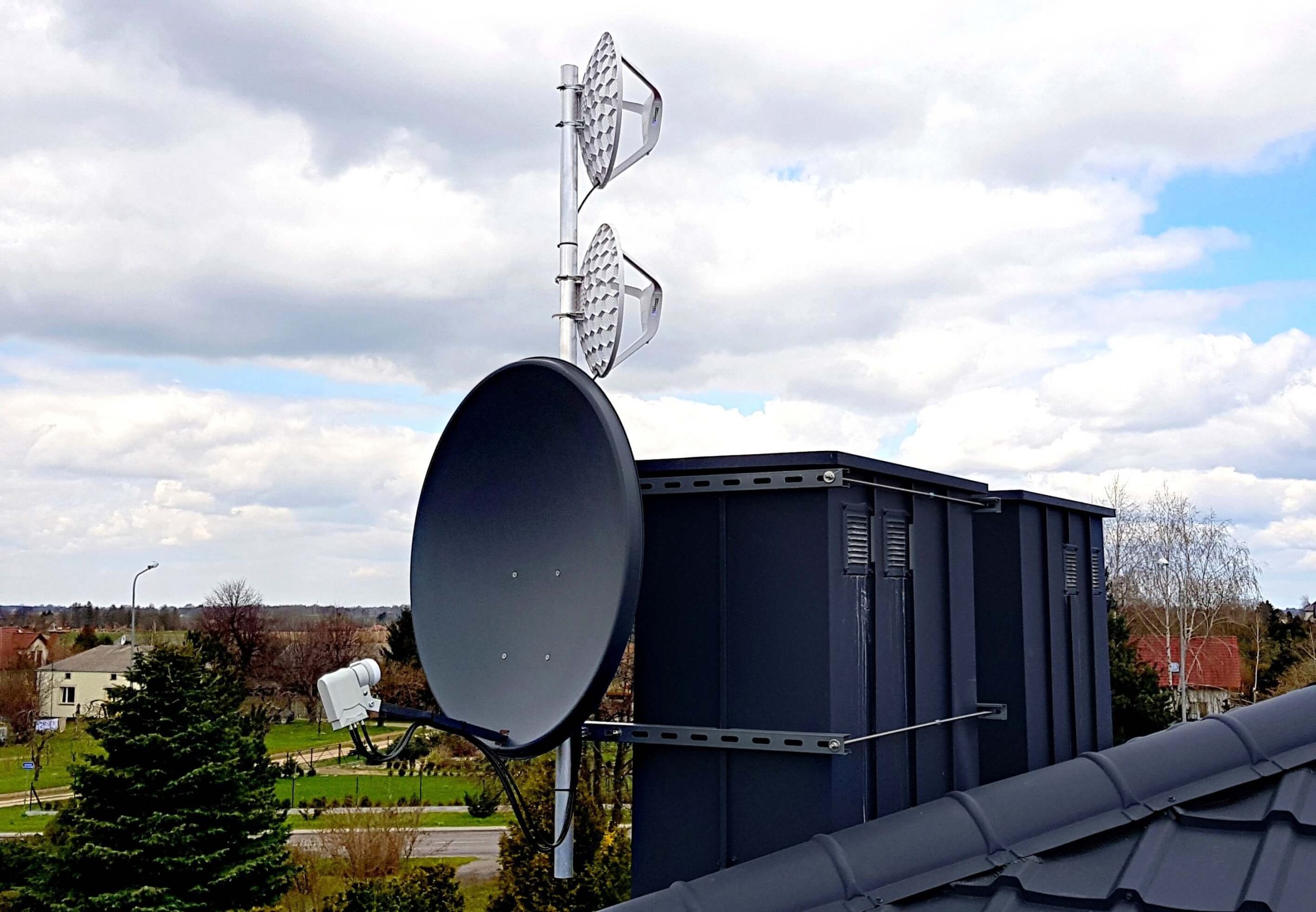 Montaż anteny satelitarnej w Lublinie.